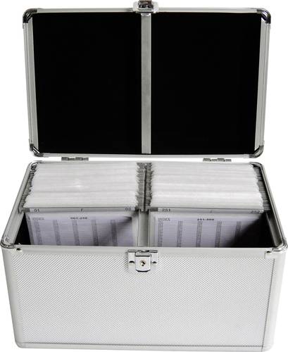 MediaRange CD Koffer 200 CDs/DVDs/Blu-rays Aluminium Silber 1 St. (B x H x T) 301 x 180 x 190mm BOX7 von MediaRange