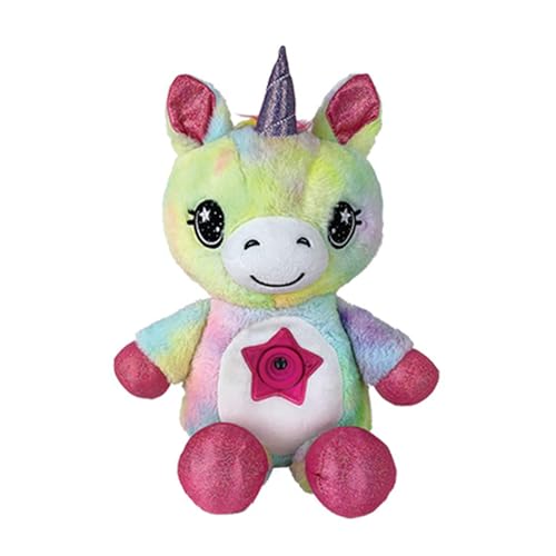 Mediashop StarBelly Dream Lites Regenbogen Einhorn – Kuscheltier für magische Lichterstimmung in Regenbogenfarben – Stofftier mit praktischem 20 Minuten Sleep Timer von Mediashop