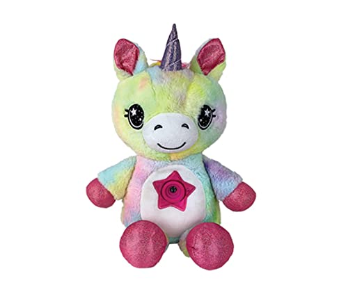 StarBelly DreamLites Regenbogen Einhorn 2022 – Kuscheltier Nachtlicht - Magischer Sternenhimmel-Projektor - Einschlafhilfe mit Regenbogenfarben & Sleep-Timer von Mediashop