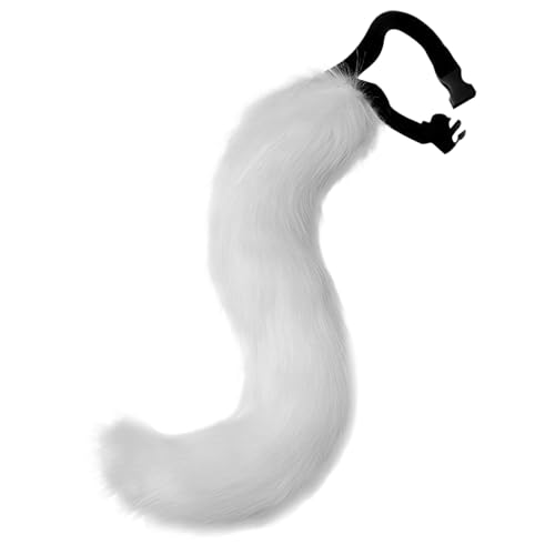 Mednkoku Fox Tail künstlich 20inch pelziger Schwanz realistischer Kunstpelzschwanz mit verstellbarem Taillengürtel eingebaut von Mednkoku