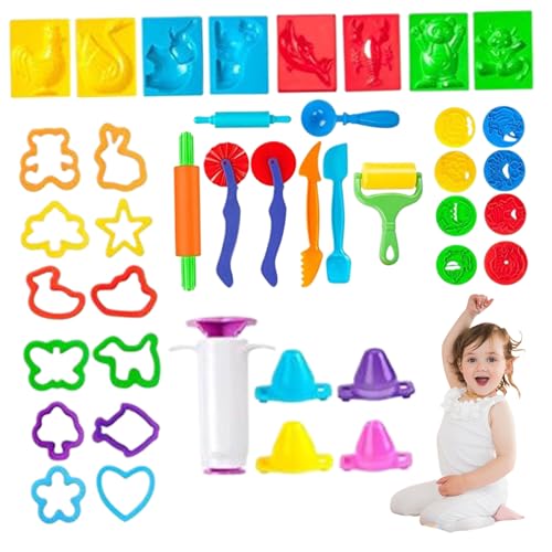 Playdough Tools Bunt Funny DIY Playdough-Sets für Kinder im Alter von 4 bis 8 Jahren mit Teigsets für Kinder im Alter von 2 bis 4 Spielen, Style 1, Playtough-Sets für Kinder im Alter von 4 bis 8 Jahr von Mednkoku