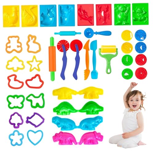 Playdough Tools Bunt Funny DIY Playdough-Sets für Kinder im Alter von 4 bis 8 Jahren mit Teigsets für Kinder im Alter von 2 bis 4 Spielen, Style 2, Playtough-Sets für Kinder im Alter von 4 bis 8 Jahr von Mednkoku