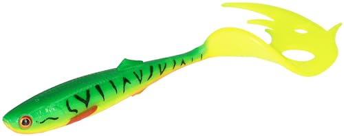 Gummifisch Gummi Köder Mikado Sicario Pike Tail (10,5cm/FIRE Tiger) von Meduza