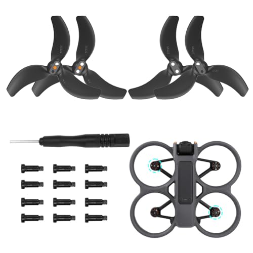 Propeller für Avata 2 Propeller,Drohne Avatar Propeller mit 12 Schrauben & Schraubendreher,Zubehör für Drohnenersatz,3032S DJI Avatar 2 Propeller Blätter Geräuscharm,Zubehör für Drohnenersatz 8Pcs von Meenewching