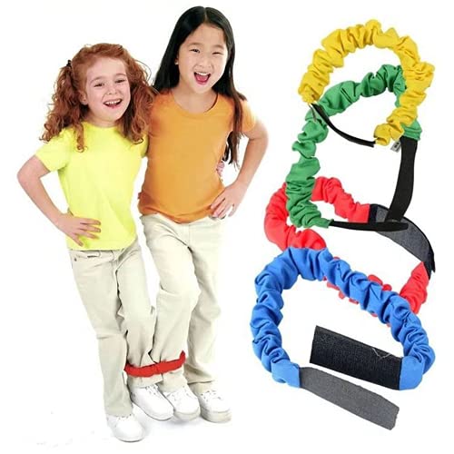 Legged Race Bands,Elastische Krawatte Seilriemen 4 PCS Leg Race Bands Komfortable Race Tie Rope Geburtstag Party Spiele für Kinder Carnival Field Day Hinterhof und Staffel Rennen Spiel Weihnachten von Meet-shop