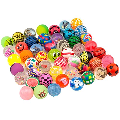 Meet-shop Bouncy Balls,Flummis Springball 30 Stück Verschiedene Bunte Hohe Bouncing Balls 32mm Mini Gummibälle Party Bag Filler für Kinder von Meet-shop