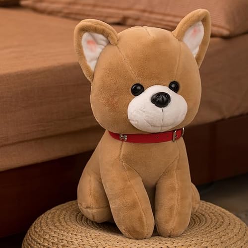 Meetiger Niedliche lebensechte Shiba Inu Plüschtiere Real Life Stuffed Fluffy Dog Soft Pillow Doll Kinder Spielzeug Geburtstag 25cm Braun von Meetiger