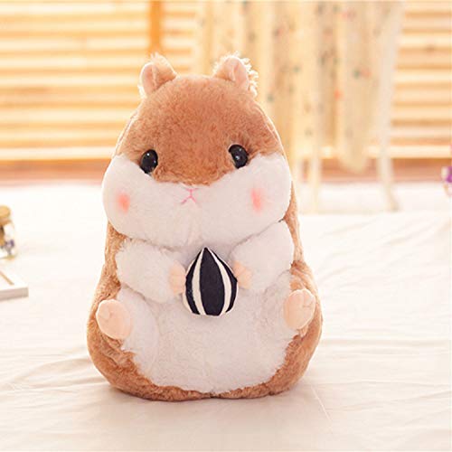 Meetiger Schöne Simulation Hamster Plüschtiere Niedliches Hamsterkissen Kuscheltier Puppe Umarmungskissen für Kinder Geburtstagsgeschenk 60cm Braun von Meetiger