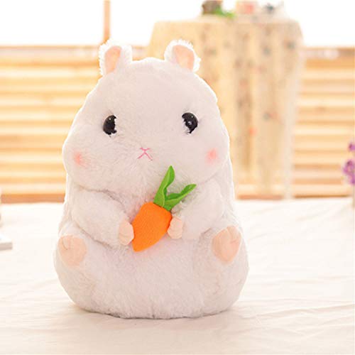 Meetiger Schöne Simulation Hamster Plüschtiere Niedliches Hamsterkissen Stofftier Puppe Umarmungskissen für Kinder Geburtstagsgeschenk 30cm Weiß von Meetiger