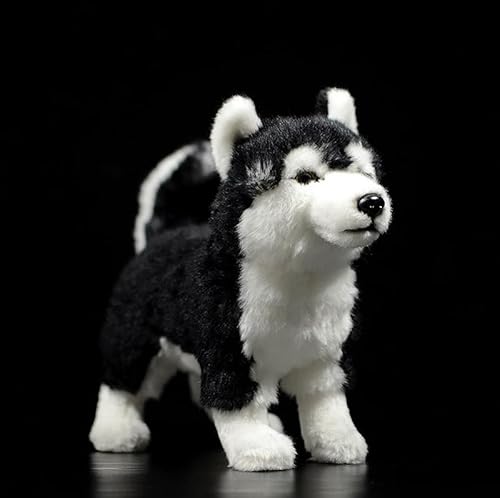 Meetiger Simulation Standing Frankreich Bulldogge Chihuahua Plüschtiere Weiches lebensechtes Hund Stofftier Shiba Inu Puppe für Kinder Geschenk 25cm Schwarz Shiba Inu von Meetiger