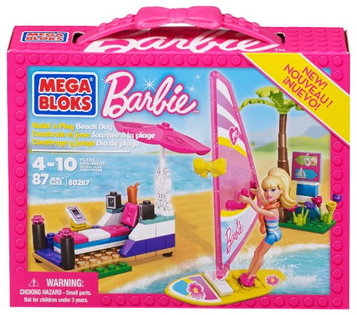 Mega Bloks 80287 - Barbie Build 'n Play Beach Day von Mega Bloks