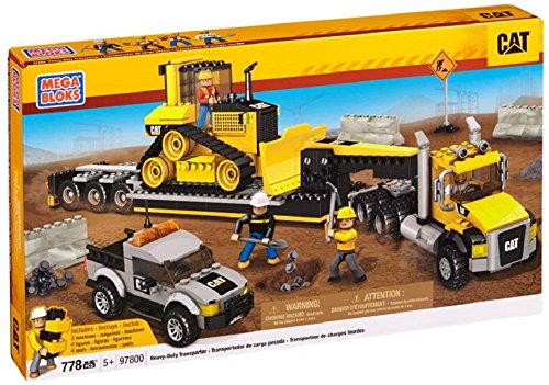 Mega Bloks CAT - Baustellentransporter mit 83 Teilen für Kinder ab 5 Jahren von Mega Bloks