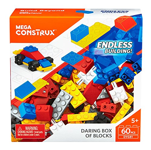 Mega BLOKS DYG81 Box mit Draufblöcken, 60 Stück von Mega Construx