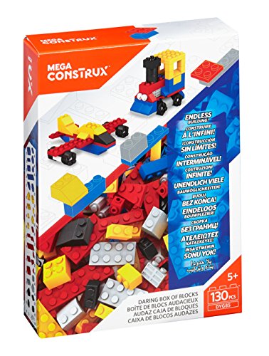 Mega Construx Daring Box of Blocks Bausatz, Bausatz, Mehrfarbig, für Kinder ab 5 Jahren, 130 Teile von Mega Construx