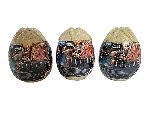 Mega Construx Aliens Xenomorph Eggs Blind Figuren aus Serie 2 Black Series (3 Stück) von Mega Construx