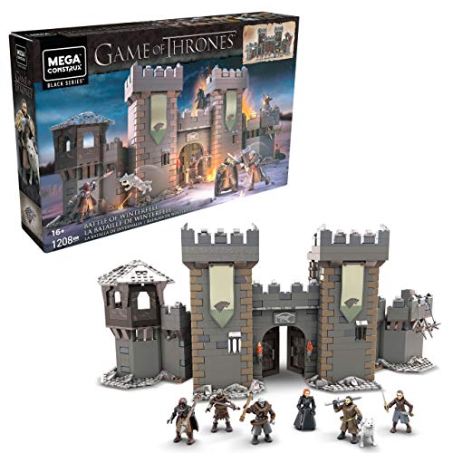 MEGA Construx GMN75 - Probuilder Game of Thrones Die Schlacht um Winterfell, enthält 6 originalgetreue Mikro-Actionfiguren mit 12 Bewegungspunkten, Spielzeug ab 16 Jahren von MEGA