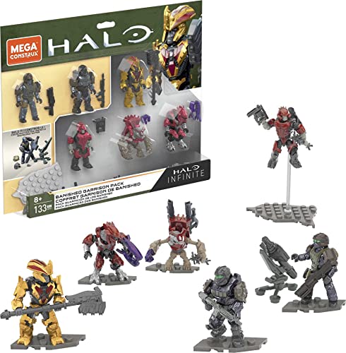 Mega Construx Halo – HDP61 – enthält 133 Teile – Set mit 6 Minifiguren mit Gelenken, 5 cm von Mega Construx