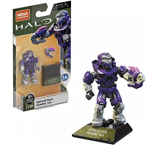 Mega Construx Halo Heroes Series 14 – Figur mit Gelenken, 5 cm Spartan Mark VII, GVP41 von Mega Construx