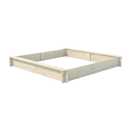 Premium Sandkasten Kiefer Megalino L 147x147x19 cm mit Sitzflächen, 100% Natürliches Holz, Sandkasten mit praktischem Sitzflächenrand, Kinder-Sandkasten Outdoor aus Massiv Holz Premium Sandkasten Kiefer Megalino L 147x147x19 cm mit Sitzflächen, 100% Natürliches Holz, Sandkasten mit praktischem Sitzflächenrand, Kinder-Sandkasten Outdoor aus Massiv Holz von Mega Holz