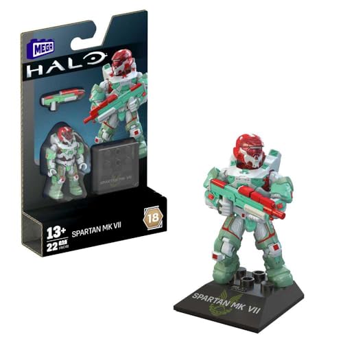 Mega Construx Halo Heroes Series 18 HNC46 Action-Figur, 6 cm, Spartan MK VII von Mega