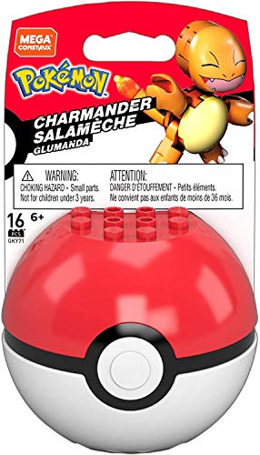 Mega Construx GKY71 - Pokemon Glumanda Bauset mit Pokeball, 16 Bausteinen, Spielzeug ab 6 Jahren von MEGA