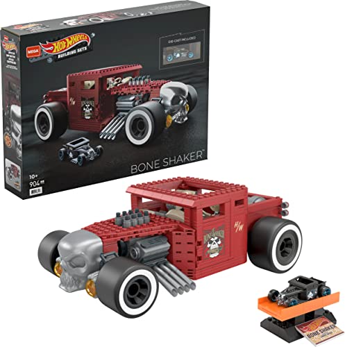 MEGA Construx HBD50 - Hot Wheels Bone Shaker Bauset, Bauset mit 904 Bausteinen, Spielzeug ab 10 Jahren von MEGA