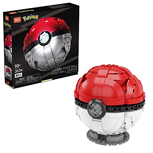 MEGA Pokémon - Jumbo Poké Ball-Bauset, leuchtende Herausforderung mit 303 Bausteinen, für Kinder ab 6 Jahren, HBF53 von MEGA Pokémon