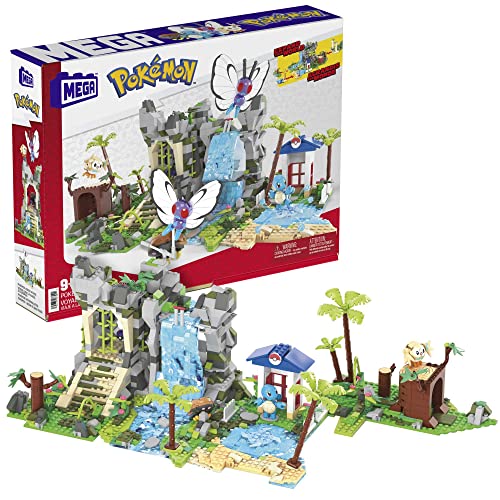 Mega Construx HHN61 - Pokémon Ultimate Jungle Expedition, Dschungel Bauset mit 1347 Teilen, Konstruktions-Spielzeug für Erwachsene und Kinder ab 9 Jahren von Mattel