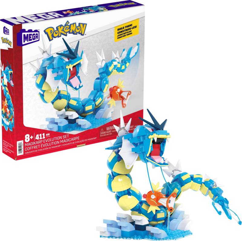 Mega Pokémon Bausatz Karpador Evolution Set 411 Teile von Mega