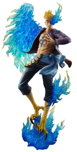 MegaHouse One Piece 'MAS' Portrait.Of.Pirates 'MARCO' Actionfigur, Weißbart-Piraten, 1. Division, 9 cm, Kunststoff, Unisex, ab 10 Jahren von MegaHouse