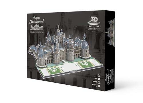 MEGABLEU 3D CHAMBORD CHAMBORD Denkmal berühmtes Puzzle Erwachsene und Kinder - Einfache Montage: nummerierte Teile, kein Kleber oder Werkzeug erforderlich - ab 7 Jahren - Dekorationsgegenstand, 678287 von Megableu