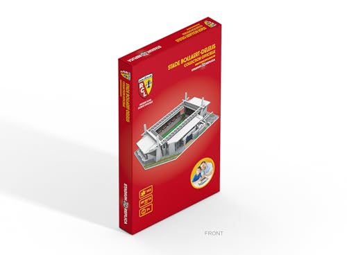 Megableu 678291 3D Bollaert RC Lens Mini Stadion Puzzle, grau von Megableu