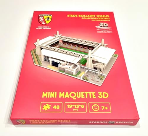 Megableu 678291 RC Lens 3D Bollaert Mini Stadion Puzzle, grau von Megableu