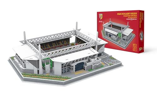 Megableu 678297 Stade Bollaert Rc Lens 3D Puzzle, Grau/Rot/Gelb, 31Lx22,8l von Megableu