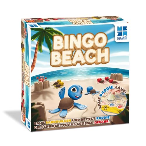 MEGABLEU | Bingo Beach | Familienspiele | Brettspiele | Geschenke zur Einschulung | Perfekt zu Verschenken | Schulanfang Jungen und Mädchen | Bingo Spiel | Kinderspiele ab 6 Jahren für 2 bis 4 von Megableu