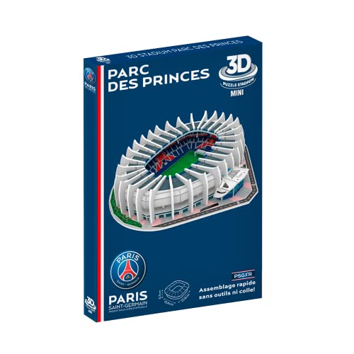 Megableu - Mini-Puzzle Stadion, Park der Prinzen, 3D-Fußballmannschaft von Paris Saint Germain, 52 Teile, zum Selbstaufbauen, mit der Familie oder unter Freunden, ab 7 Jahren, Mehrfarbig, 678136 von Megableu