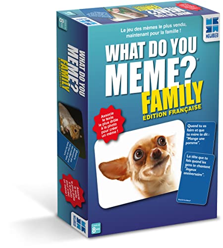 Megableu - What Do You Meme? – Family Edition Französisch – Kartenspiel – Gesellschaftsspiel – zum Spielen mit der Familie oder mit Freunden – ab 8 Jahren von Megableu