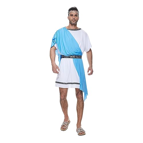 Megartico Griechisches Toga-Kostüm für Paare, Damen, Halloween, griechische Kostüme, Herren, römische Party-Outfits, Männer, M von Megartico