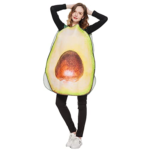 Megartico Halloween Erwachsene Avocado Kostüm für Frauen Lustige Männer Lebensmittel Party Anzug für Paare von Megartico