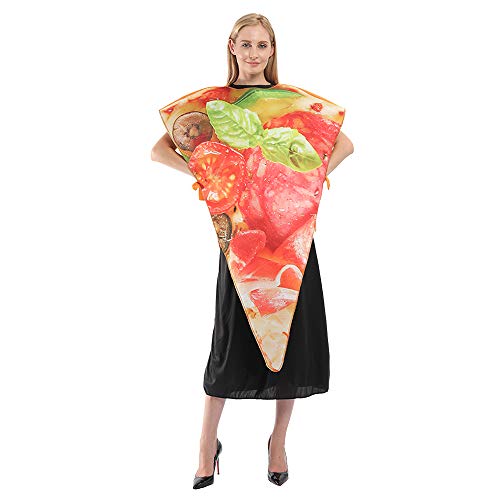 Megartico Pizza Kostüm Erwachsene Damen Herren Essen Cosplay Unisex Halloween Kostüm von Megartico