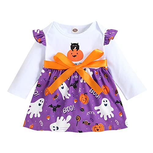 Meggsnle Halloween Kostum: Hexe Kleid Kürbis Fledermaus Kleidung Für Baby Kleinkind Mädchen Karneval Tutu Tüll Geburtstage Party Festival Für Kleinkind Mädchen Baby Mädchen Prinzessin Kostüm Kleid von Meggsnle