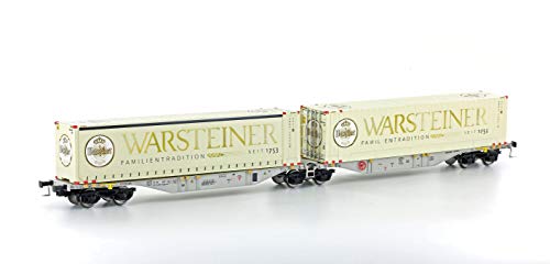 Mehano T284 58959 H0 Containertragwagen Sggmrss 90 grau m. 2X Warsteiner Container von Mehano