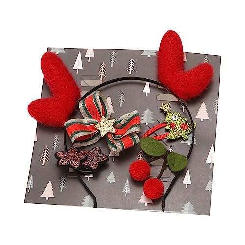 Meiliyizu 5 x Weihnachts-Kopfschmuck mit Rentiergeweih-Haarreif, Urlaubsparty, Erwachsene, Kinder, dekorative Kopfbedeckung von Meiliyizu