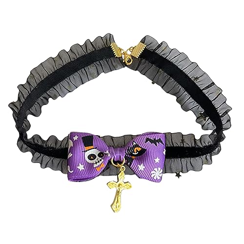 Meiliyizu Punk Zylinder Kürbis Teufel Flügel Haarspange Paar Entenschnabel Clip Choker Zylinder Halloween Kürbis Serie von Meiliyizu