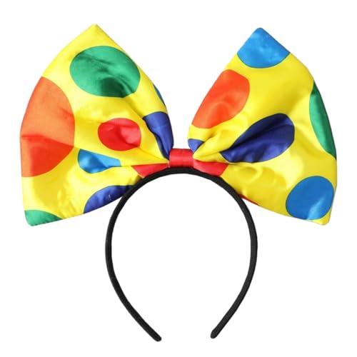 Meiliyizu Zirkus Clown Haarband Neuheit Bowknot Stirnband Cosplay Kostüm Kopfschmuck Familientreffen Festival Kopfschmuck Zubehör von Meiliyizu