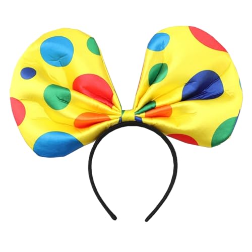 Meiliyizu Zirkus Clown Haarband Neuheit Bowknot Stirnband Cosplay Kostüm Kopfschmuck Familientreffen Festival Kopfschmuck Zubehör von Meiliyizu