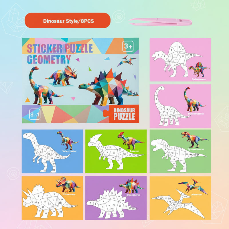 3D Sticker Puzzle– Kreativ&lehrreich– Geometrisches 3D-Puzzle Dinosaurier | Pädagogisches Holzspielzeug 3D Sticker Puzzle– Kreativ&lehrreich– Geometrisches 3D-Puzzle Dinosaurier | Pädagogisches Holzspielzeug von Mein Kleines Baby