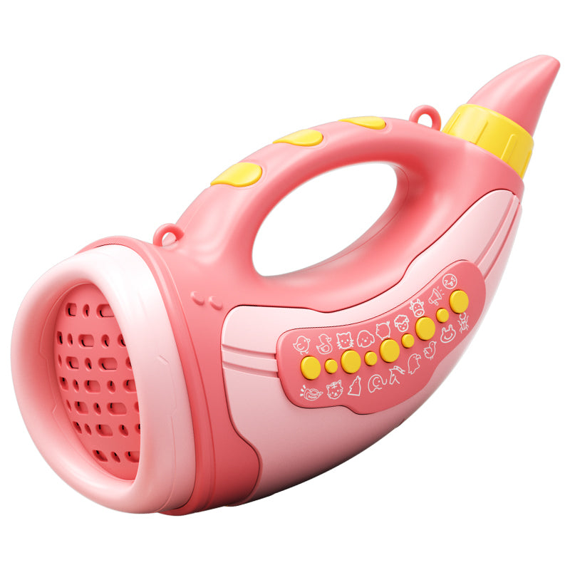 Animal Sounds Horn™ - Symphonie der Tiere - Tiergeräusche Horn Rosa | Pädagogisches Holzspielzeug von Mein Kleines Baby