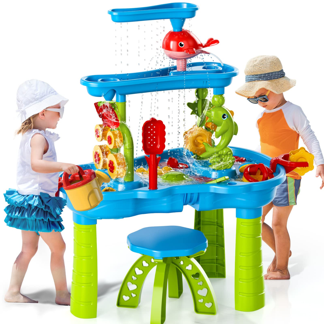 AquaPlay – Sommerspaß und Entdeckungen – 3-lagiger Sand- und Wasserspieltisch | Pädagogisches Holzspielzeug AquaPlay – Sommerspaß und Entdeckungen – 3-lagiger Sand- und Wasserspieltisch | Pädagogisches Holzspielzeug von Mein Kleines Baby