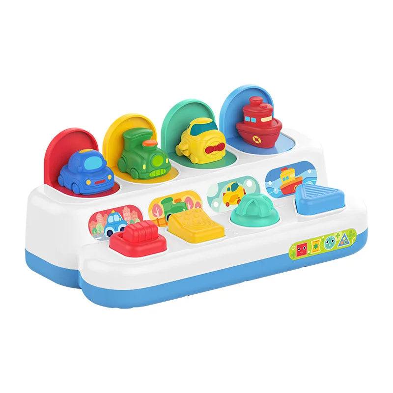 Baby Button Toy™ - Plopp-Spaß - Babyspielzeug Fahrzeug | Pädagogisches Holzspielzeug von Mein Kleines Baby